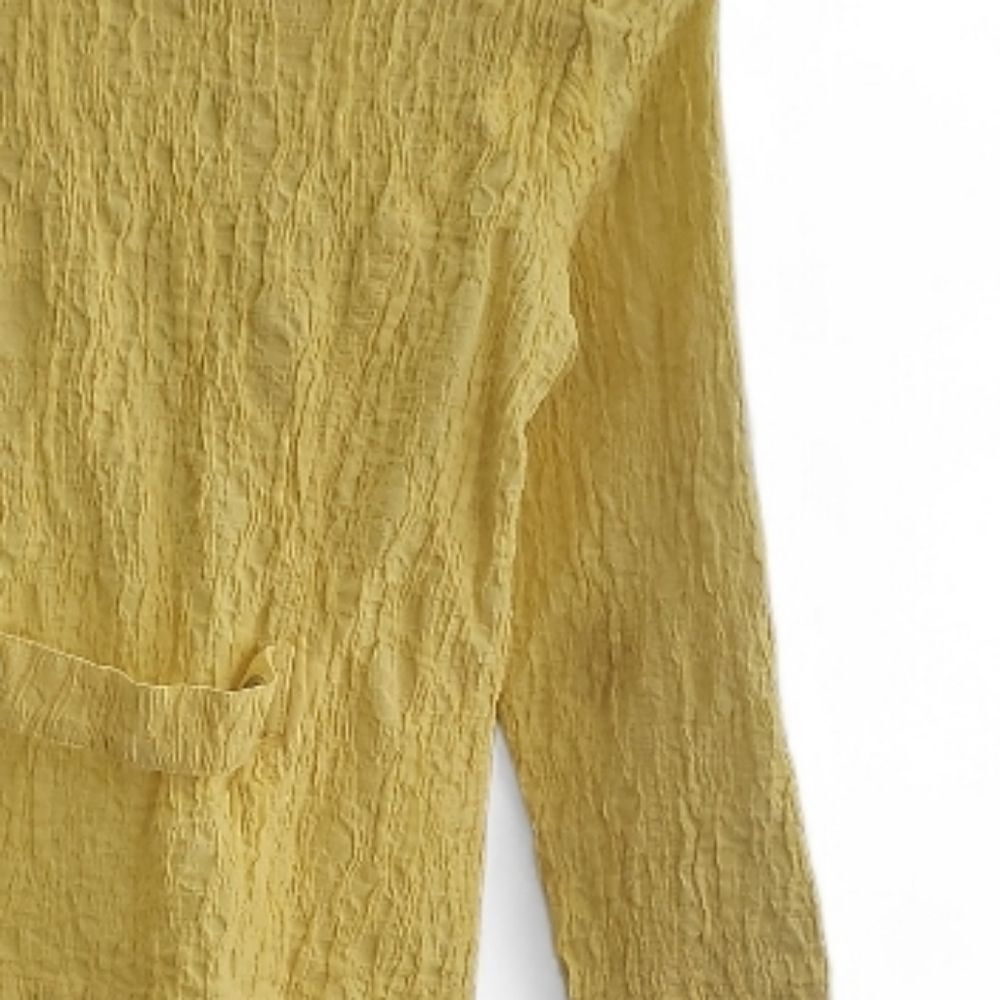 Lana Lee Vintage Yellow Textured Jacket Women’s 6 Grommet Button Front Rare Find - Picture 16 of 16